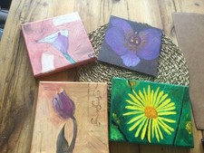 Blumen-Bilder 20x20 cm selbstgemalt