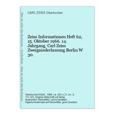 Zeiss Informationen Heft 62