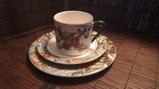 Porzellan Gien LE HOUX  France Tasse Unterteller Dessertteller Kuchenteller