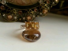 Citrin Silberring°.