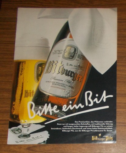 Seltene werbung bitburger pils - seltene,