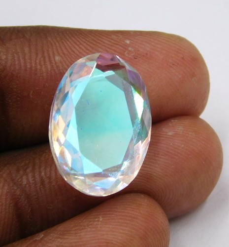 Blinkende mystic topas oval - topas,