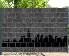 Zaundruck Sichtschutzstreifen Doppelstabmattenzaun (2. Wahl) - Florenz City 1