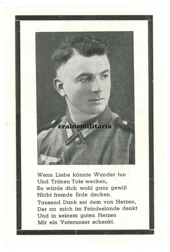 Orig sterbebild artillerie - sterbebild,