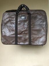 Vintage braune Patchwork Künstler Artist Portfolio Tasche Mappe 55x42x11 Cm