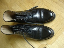 Lendvay & Schwarcz schwarzer Schuh/ Boots / Stiefel mit Budapester Muster Gr. 39