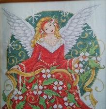 Stickvorlage, Kreuzstich, "  festlicher Weihnachtsengel   "  