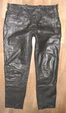 fette - LOUIS - Herren- LEDERJEANS / Biker- Lederhose in schwarz W36 / L32