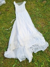 Brautkleid Rembo styling Vintage 40 (38, S. Text) weiss Spitze