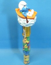 Stopfen SCHLUMPF IM RUDERBOOT + Candyspender OVP BiP Holland 1999 topper bouchon