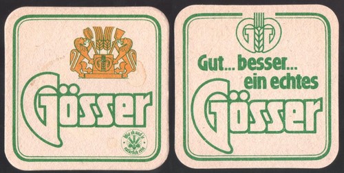 Uralter bierdeckel gösser - bierdeckel,