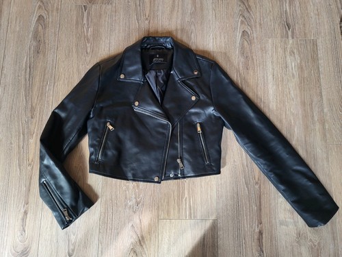 Stradivarius kunstleder jacke - kunstleder,
