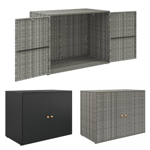 Poly rattan gartenschrank - rattan,