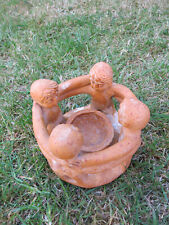 Teelichthalter Kreis der Freundschaft 4 Menschen 13 cm Durchmesser 11,5 cm Höhe