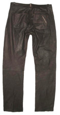 " DAKOTA " Biker- LEDERJEANS / Lederhose in dunkel - braun ca. W33"/ L33"