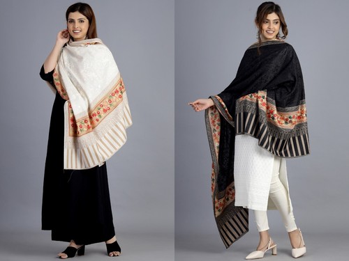 Indian wolle schal bestickt - indian,