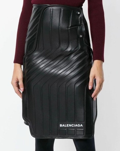 2017 balenciaga leather skirt - leather,