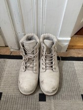 Beige leather Lace up ankle
