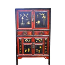 antik chinesisch Holzschrank handgefertigt Unikat für Sammler dekorativ Stauraum