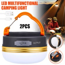 2x LED Campinglampe Hängelampe USB Aufladbar Camping Laterne Akku Zeltlampe DHL