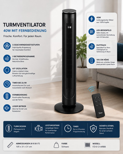 Turmventilator 40w - turmventilator,