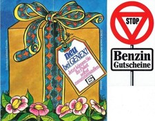 Genex 2 Prospekte für Pakete und Benzingutscheine 1977 Palatinus Zürich