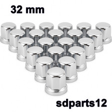 20x 32mm Chrom Radmutterkappen
