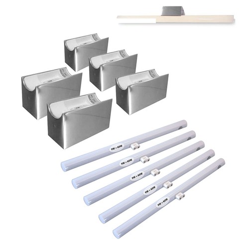 Alutec spiegelleuchte 5er - spiegelleuchte, set
