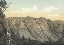 JONSDORF - Gesamtansicht Steinbruch - Oeser - Tonlithographie 1857