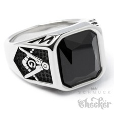 Edelstahl Herren Ring Onyx