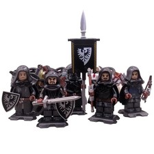 Figuren Set Haus Schwarzfalke V.5 - veredelte LEGO® Falkenritter Minifiguren