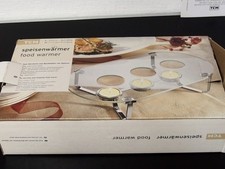 Warmhalteplatte Speisewärmer mit 3 Kerzen