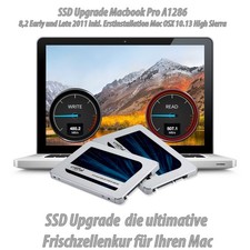 500 GB SSD Upgradekit Macbook Pro 15 A1286 Early & Late 2011 inkl. High Sierra