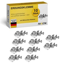 10 Set Erdungsklemme Kabelklemme Halterung Klemme Alu Edelstahl Solar PV Montage