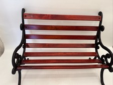 alte Puppenbank Groß Holz Metall 40 x 28 x 25 cm