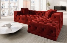 Ecksofa Samtstoff Eck Sofa