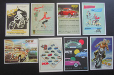 8 x AK Postkarte DKW Auto