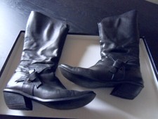 LISA TUCCI stylische Stiefel Leder schwarz Gr. 38 Rarität