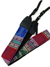 Kameragurt Textil Tragegurt Vintage Motiv Bunt verstellbar für DSLR  Foto Kamera