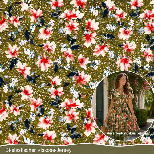 Viskose jersey blumen - viskose-jersey,