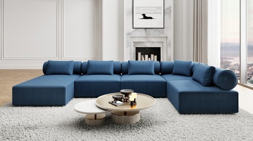 Sofa stoff wohnlandschaft - sofa,