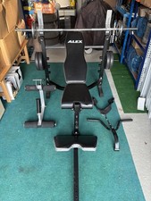 Alex Hantelbank mit Langhantel & Gewichten 6x5KG