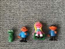 Vintage Sesame Street Sesamstraße 4er Set - ALT - Erni - Oskar - Cindy