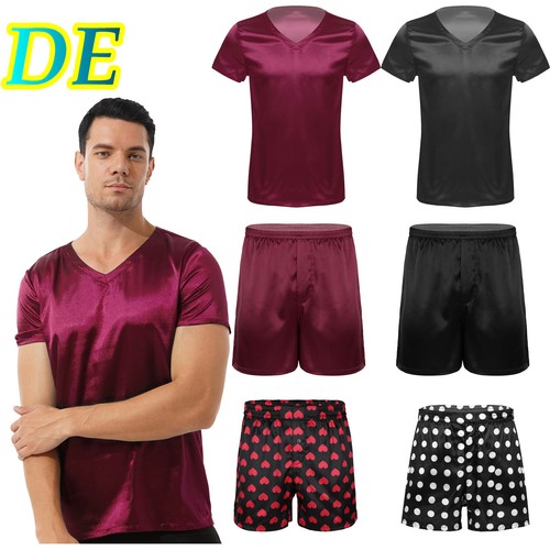 Herren kurzarm satin - herren,