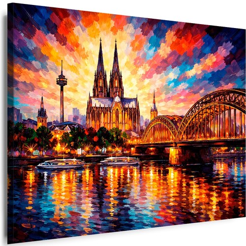 Leinwand bild köln stadt - leinwand,