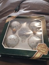 Weihnachts Kugel Weiss Gold