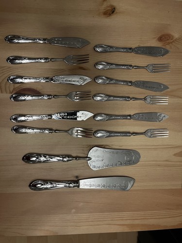 Vintage kuchen besteck set - besteck,