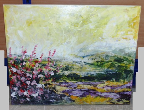 Acrylbild wildblumen 100x80cm - wildblumen,,