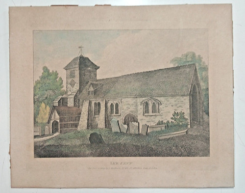 Antiker druck lee church - druck, kent