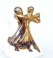 Brosche Tanzpaar bicolor